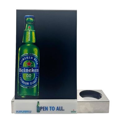Heineken 0.0 Werbedisplay mit Flaschenhalter - Bar Deko