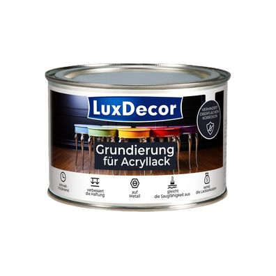 Grundierung für Acryllack 400ml Haftgrund Weiß Spielzeuge Metall Möbel Holz