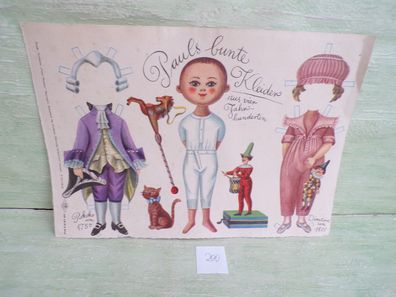 ALT Anziehpuppe Pauls bunte Kleider Franz Maecker Planet Verlag Rokoko