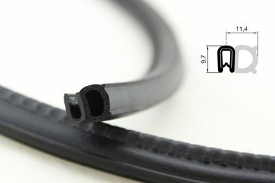 DS18 - PVC/ EPDM Kantenschutz Dichtungs Profil Gummi Dichtung seitlich - Klemmbereich