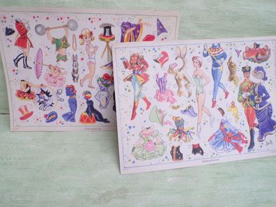 Anziehpuppe Paperdoll Cirkusprinsesse Skotjeprinsesse Zirkus Eislauf Doite
