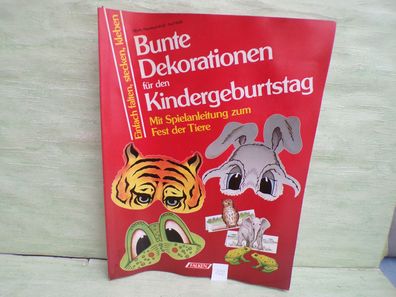 Bunte Dekorationen Kindergeburtstag Falken falten stecken kleben Tiere Masken