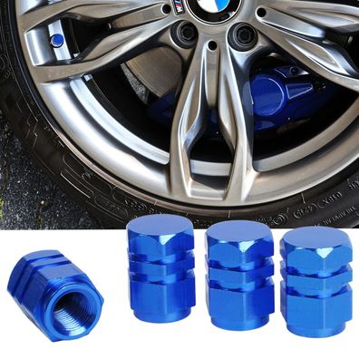 Ventilabdeckungen 4er Set Alu Blau