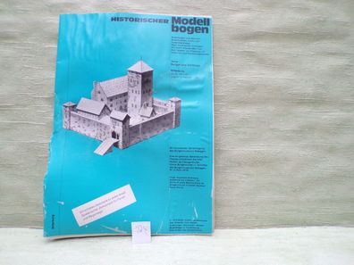 Historischer Modellbogen Ritterburg (C) 1979 Dieter Güllert Maßstab 1:200