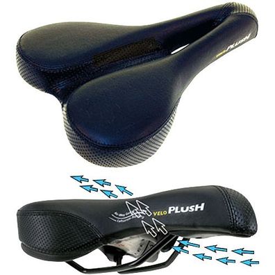 Sattel Velo, Damen, DEEP Channel Trekking, schwarz, Velo, 250199