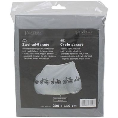 Fahrradgarage Ventura, silber, 200x 110cm