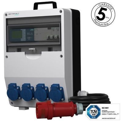 Stromverteiler pTD-S/ FI 4x230V Stromzähler Kabel Siemens Mennekes Doktorvolt 606