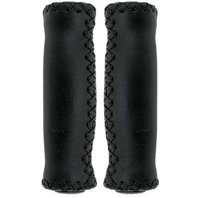 Griffe Velo Kork, Paar 125/125 mm, schwarz/braun, Messingschlager, 410365