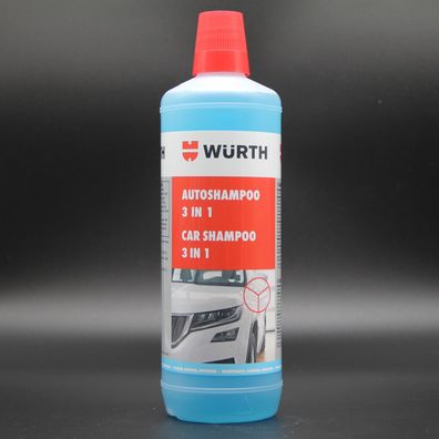 Autoshampoo 3 in1WÜRT, befreit mühelos starke Verschmutzungen auf Lack, Chrom, Glas,