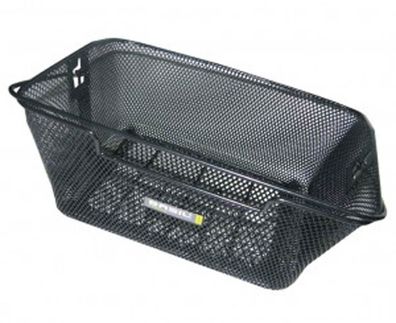 Hinterradkorb Basil Capri 39x30x17cm, schwarz, engmaschig, abgesch