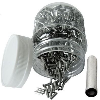 Endkappe für Innenzüge, Aluminium, Dose 1000 Stk, Messingschlager, 370283