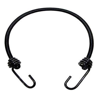 Gepäckgurt 80 cm Ø 10 mm, 2 Haken, schwarz, Messingschlager, 780162