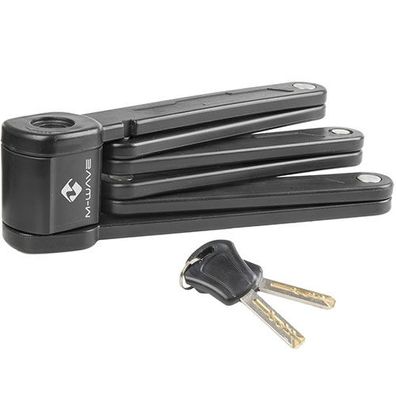 Faltschloss F 875/6 M-WAVE, L=875mm, Ø=8x25mm, schwarz