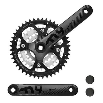 Kurbelsatz FCM914 44-32-22 Zähne, 175 mm, Aluminium, schwarz, SunRace, FCM914-BOX