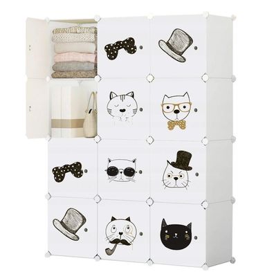 Modularer Kleiderschrank, großes Regal, Garderobe für Kinder, für Kleidung und Spielz