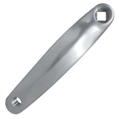 Kurbel, links 170 mm, Aluminium, gekröpft, poliert, Messingschlager, 352660