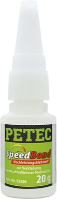 Petec SpeedBond Hochleistungsklebstoff Sekundenkleber Flasche