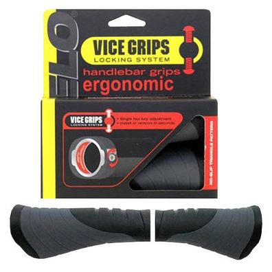 Griffe Velo Ergogel D3 (Gel), Paar 135/135 mm, schwarz-grau, Messingschlager, 410450