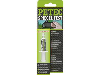 Petec Spiegel-Fest Klebe-Set Spritze