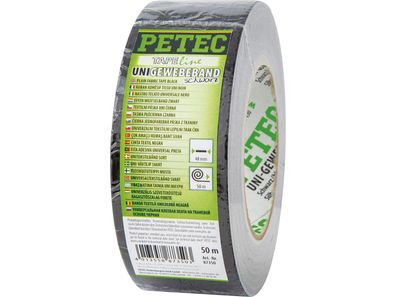 Petec Uni-Gewebeband schwarz Rolle