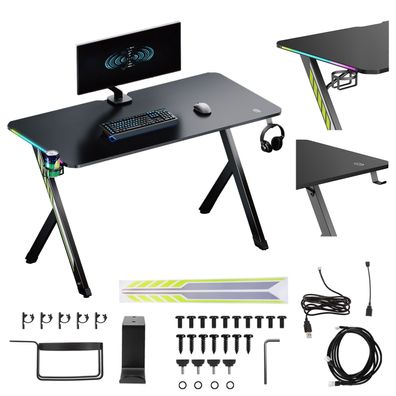 Gaming-Tisch mit RGB-LED-Beleuchtung 120x60cm RS102 NanoRS