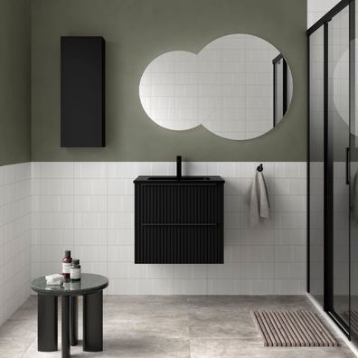 Salgar Badezimmermöbel BIBA 600 2 Metallschubladen mit Soft-Close BLACK VELVET 598 x