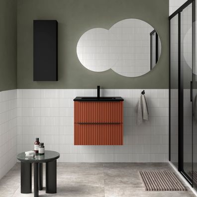 Salgar Badezimmermöbel BIBA 600 2 Metallschubladen mit Soft-Close Terracota 598 x 540