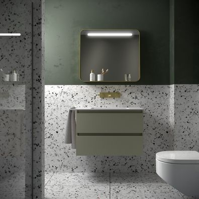 Salgar Schrank wandhängend SPIRIT 800 2 Metallauszug mit Softeinzug GREEN FOREST 797