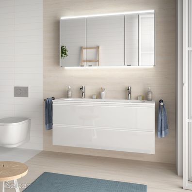 Salgar Schrank wandhängend SPIRIT 1200 2 Metallauszug mit Softeinzug WHITE COTTON 119