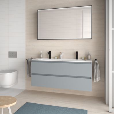 Salgar Schrank wandhängend SPIRIT 1200 2 Metallauszug mit Softeinzug BLUE FOG 1194 x