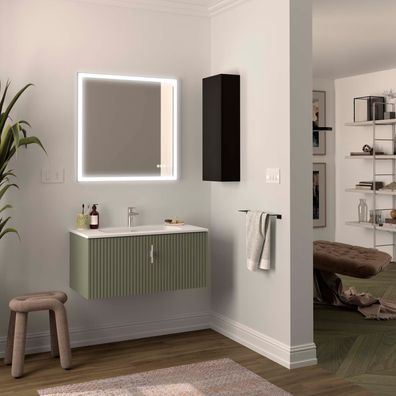 Salgar Schrank wandhängend BIBA 900 1 Metallschublade und versteckter Schublade GREEN