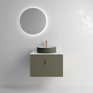 Salgar Waschtischunterschrank BIBA 700 1 Metallschublade GREEN FOREST 697 x 405 x 450