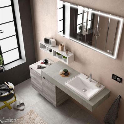 Salgar Spiegel Chicago II 1000 Horizontal Wandspiegel mit LED-leuchte (10 W) IP 44 10