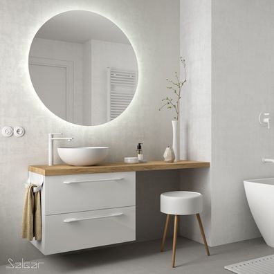 Salgar Spiegel MOON 600 Rounder Wandspiegel mit LED-leuchte (4,4 W- 4000ºK.) IP44 Ø 6