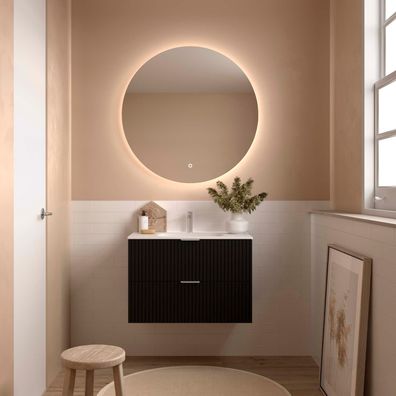 Salgar Badezimmermöbel BIBA 800 2 Metallschubladen mit Soft-Close BLACK VELVET 798 x