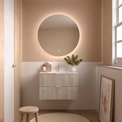 Salgar Badezimmermöbel BIBA 800 2 Metallschubladen mit Soft-Close Natural 798 x 540 x