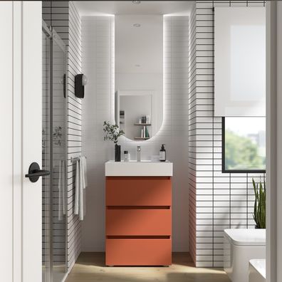 Salgar Schrank SPIRIT 600 3 Metallauszug mit Softeinzug Terracota 598 x 810 x 450 mm