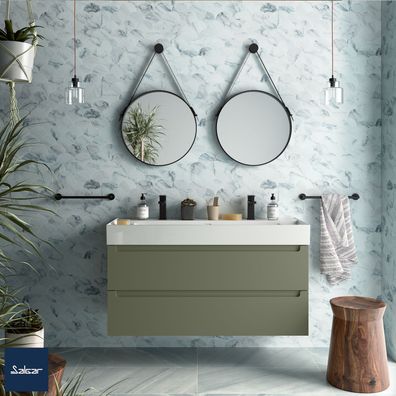 Salgar Schrank wandhängend Monterrey 1200 2 Metallauszug mit Softeinzug GREEN FOREST