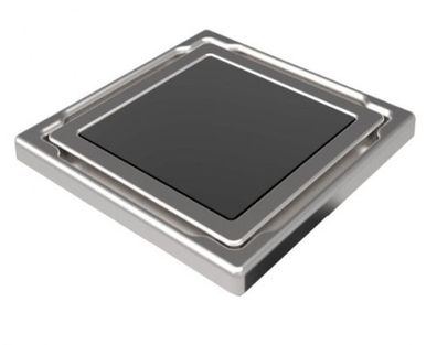 Duschrinne Edelstahl Bodenablauf Duschablau 110x110mm Anthrazit Bad