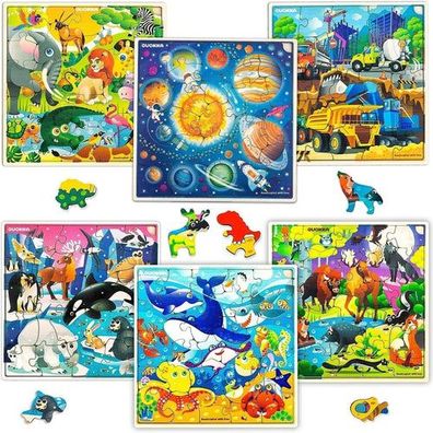 Spielzeug Puzzle ab 3 4 5 Jahre - Montessori Holzpuzzle Spiele für Kinder von QU