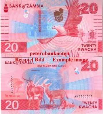 Sambia / Zambia 20 Kwacha 2024 Unc. P New 6126#