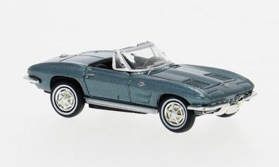 Chevrolet Corvette C2 Cabrio, grün 1962, H0 Auto Modell 1:87, Brekina 18027