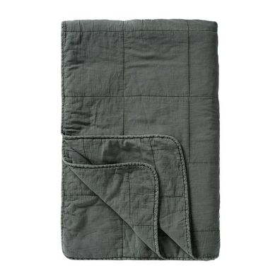 Plaid SPRUCE BLUE fichtenblau Vintage Quilt Steppdecke Landhaus IB Laursen