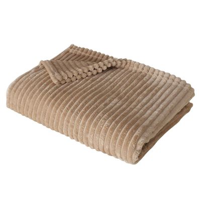 Decke HYGGE beige Kuscheldecke 130x180cm Winterdecke