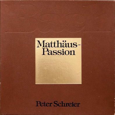 Eterna 8 27 822 - 825 - Johann Sebastian Bach, Peter Schreier - Matthäus-Passio