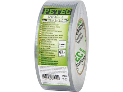 Petec Uni-Gewebeband silber Rolle