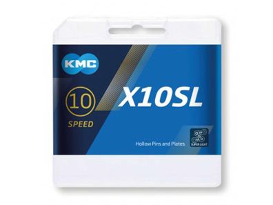 Schaltungskette KMC X10SL silber 1/2" x 11/128", 114 Glieder,5,88mm,10-f
