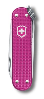 Schweizer Taschenmesser Klein 7 Funktionen Classic SD Alox, 58 mm, Flamingo Party