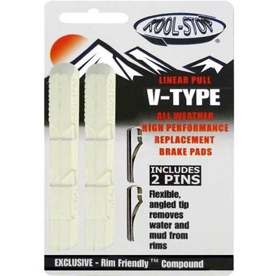 Bremsgummi -V-Brake-, R1 weiss, Kool-Stop, R1-LPVBW