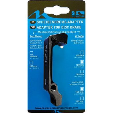Adapter von IS 180mm vorne, auf PM 160mm vorne, Messingschlager, 360623